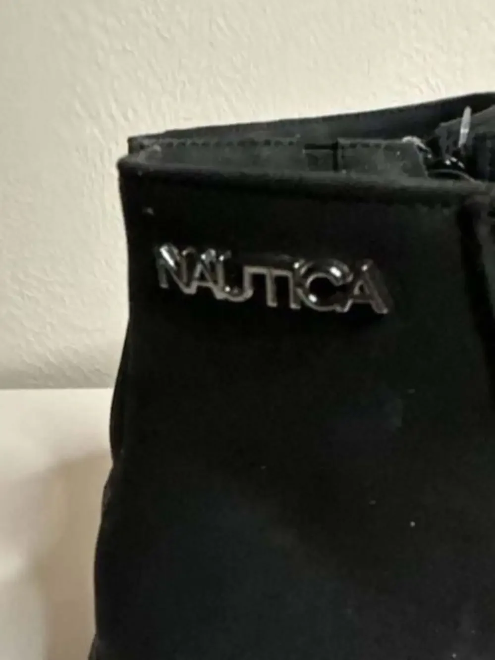 Nautica Laurette Black Wedge Ankle Boots Size 5.5